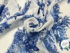 GEORGETTE TOILE DE JOUY INDIGO - My Little Coupon - tissu - coudre