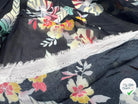 GEORGETTE VISCOSE IMPRIMÉ BLACK GARDEN - My Little Coupon - tissu - coudre