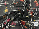 GEORGETTE VISCOSE IMPRIMÉE QUADRILLÉ DE FLEUR - My Little Coupon - tissu - coudre