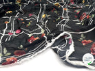 GEORGETTE VISCOSE IMPRIMÉE QUADRILLÉ DE FLEUR - My Little Coupon - tissu - coudre