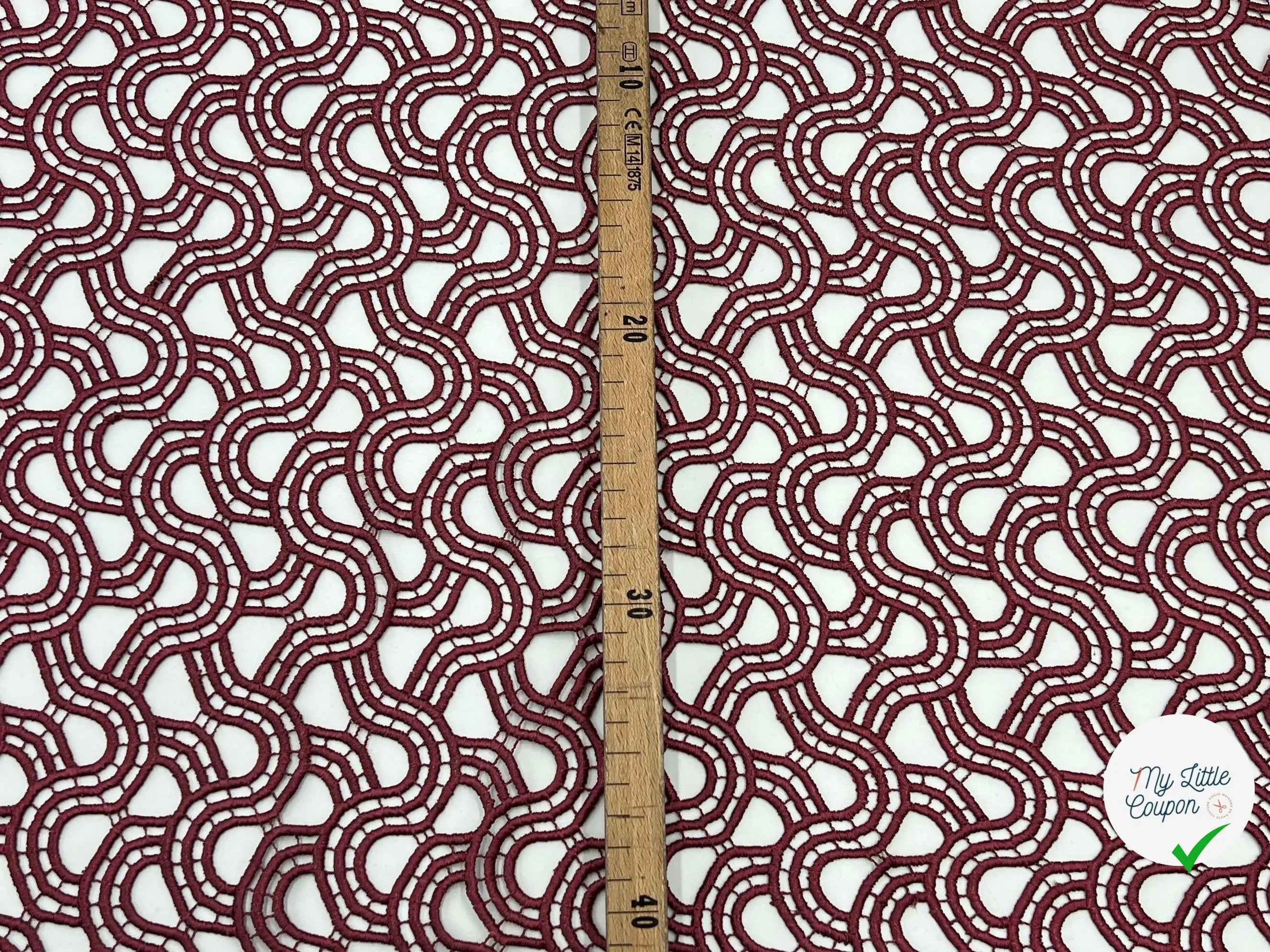 GUIPURE SOPHISTIQUÉ LIE DE VIN - My Little Coupon - tissu - coudre