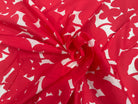 Tissu coton graphique à motif d'ombres rouge
