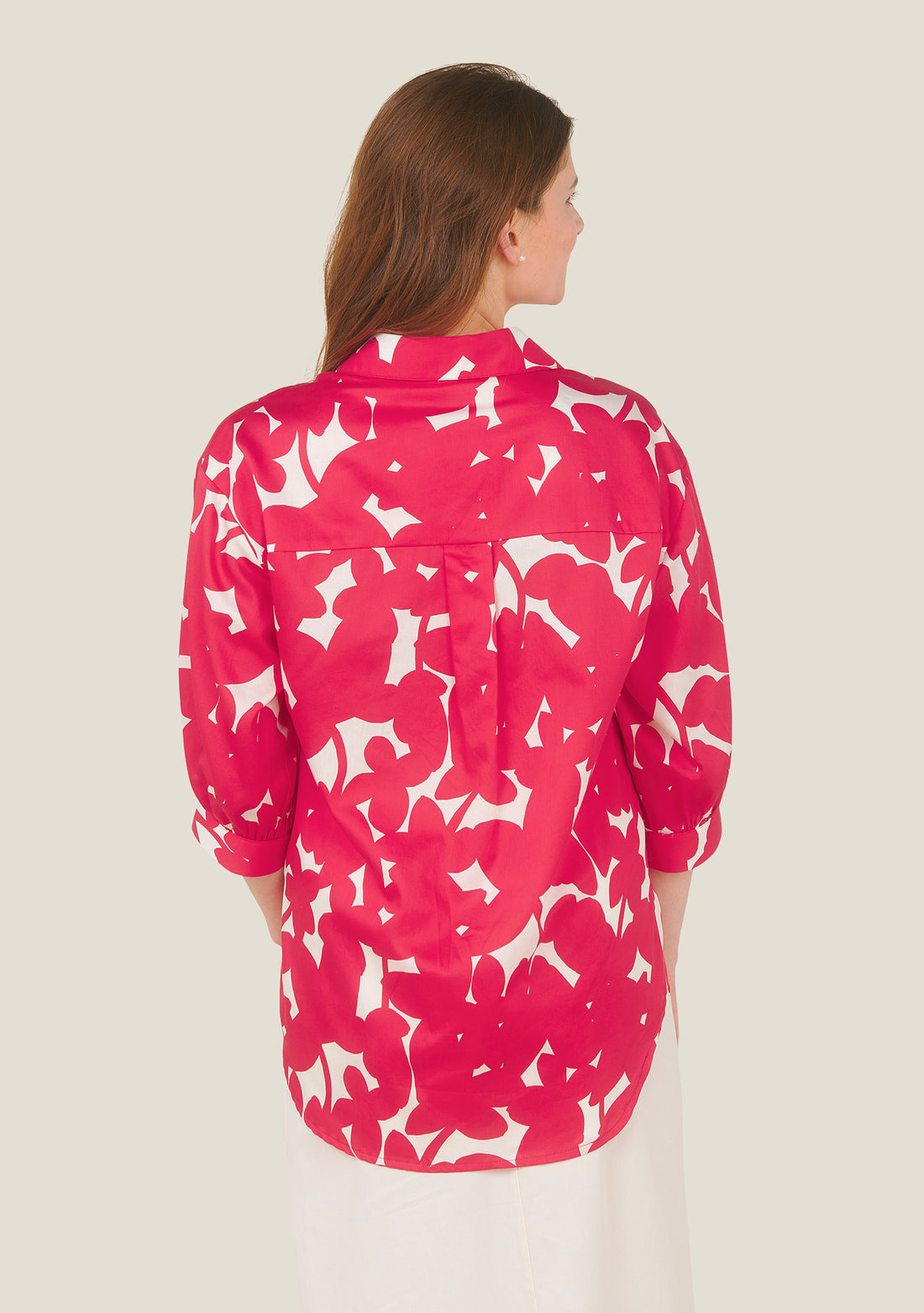 Coton graphique ombres rouge en coupon de 3 mètres