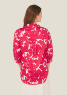 Coton graphique ombres rouge en coupon de 3 mètres