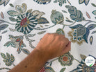 JACQUARD BOSPHORE ALLOVER BLANC ÉMERAUDE 140 CM - My Little Coupon
