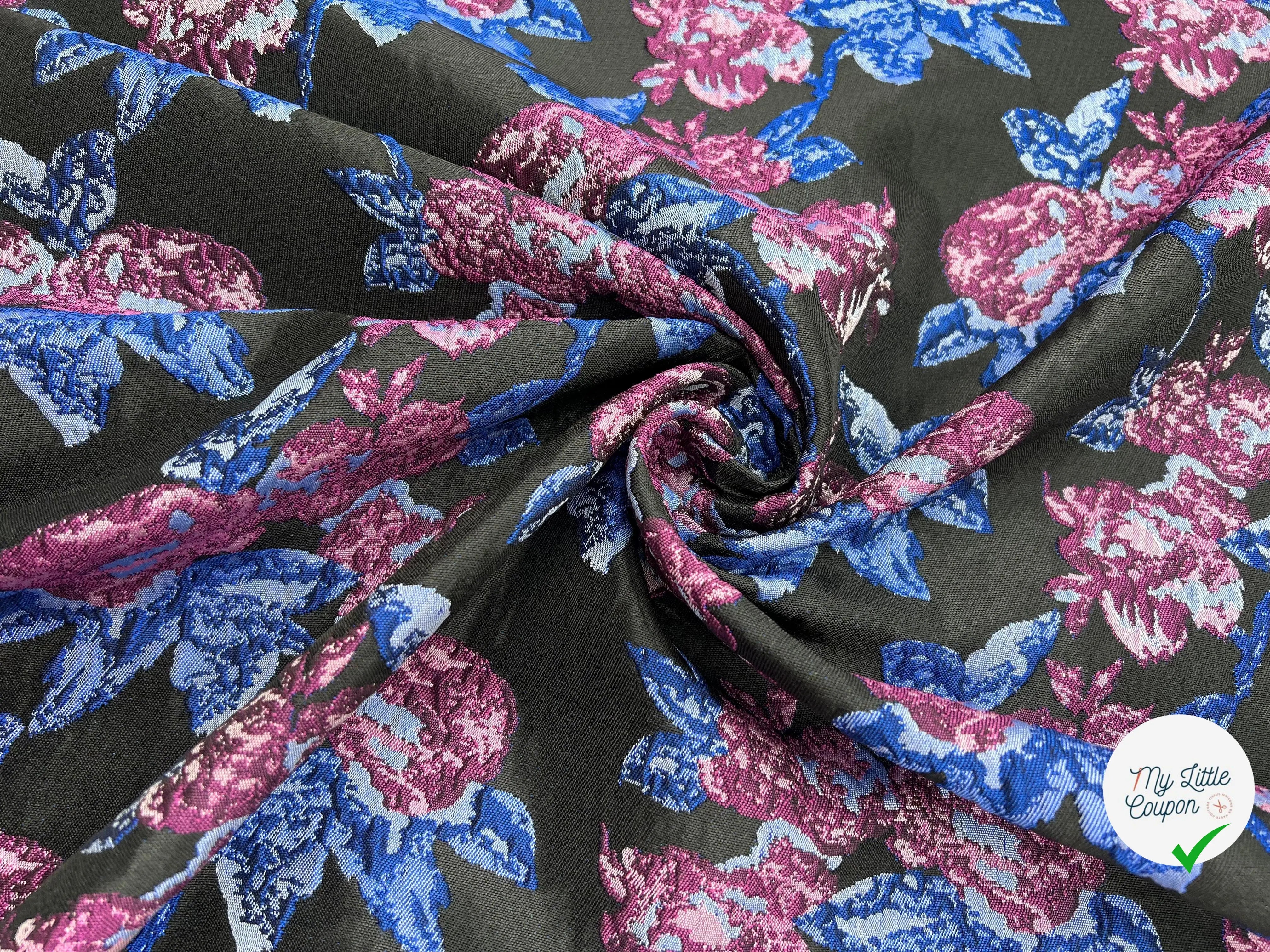 JACQUARD BOUQUET EFFET TAPISSERIE - My Little Coupon - tissu - coudre