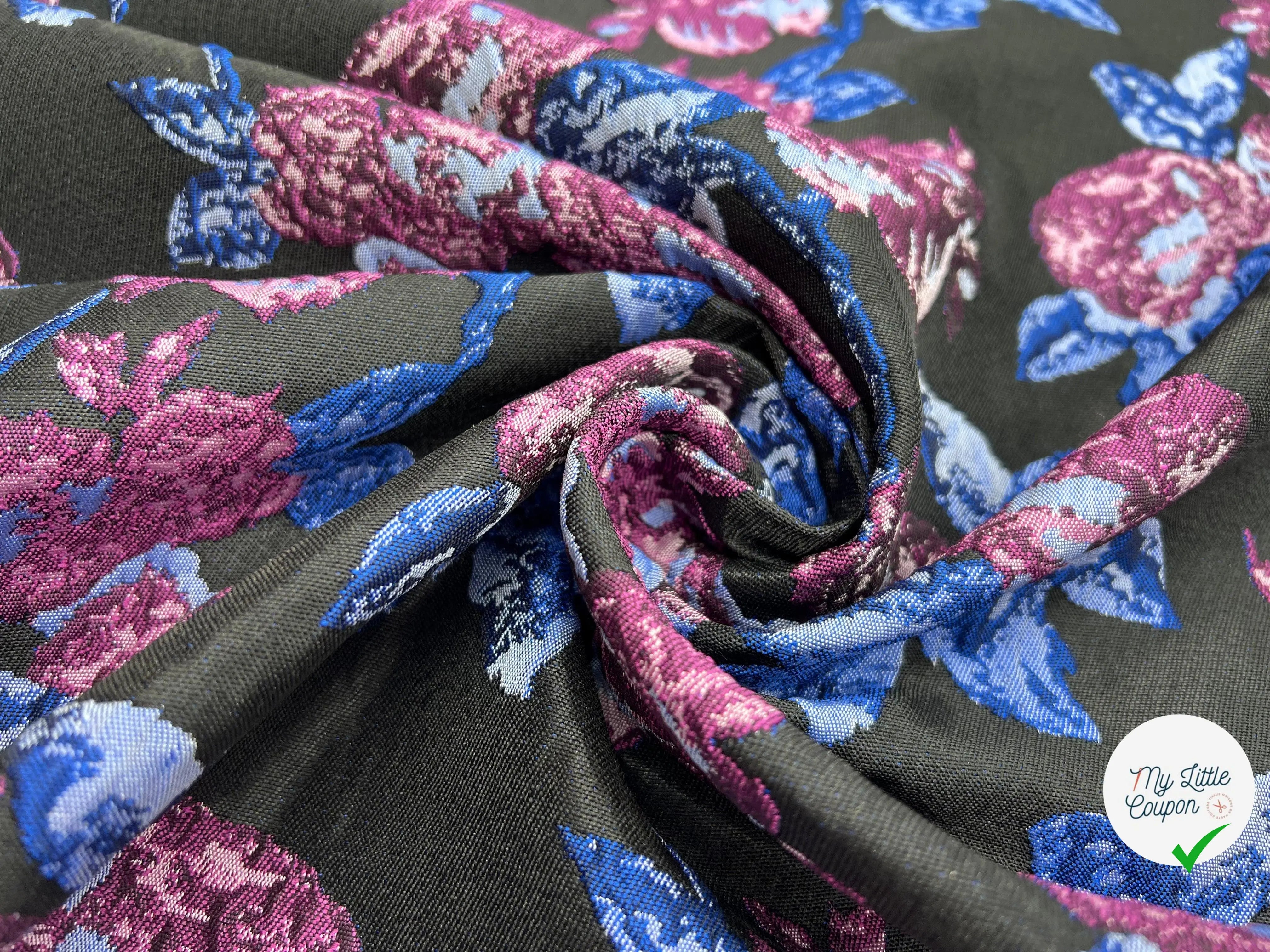 JACQUARD BOUQUET EFFET TAPISSERIE - My Little Coupon - tissu - coudre