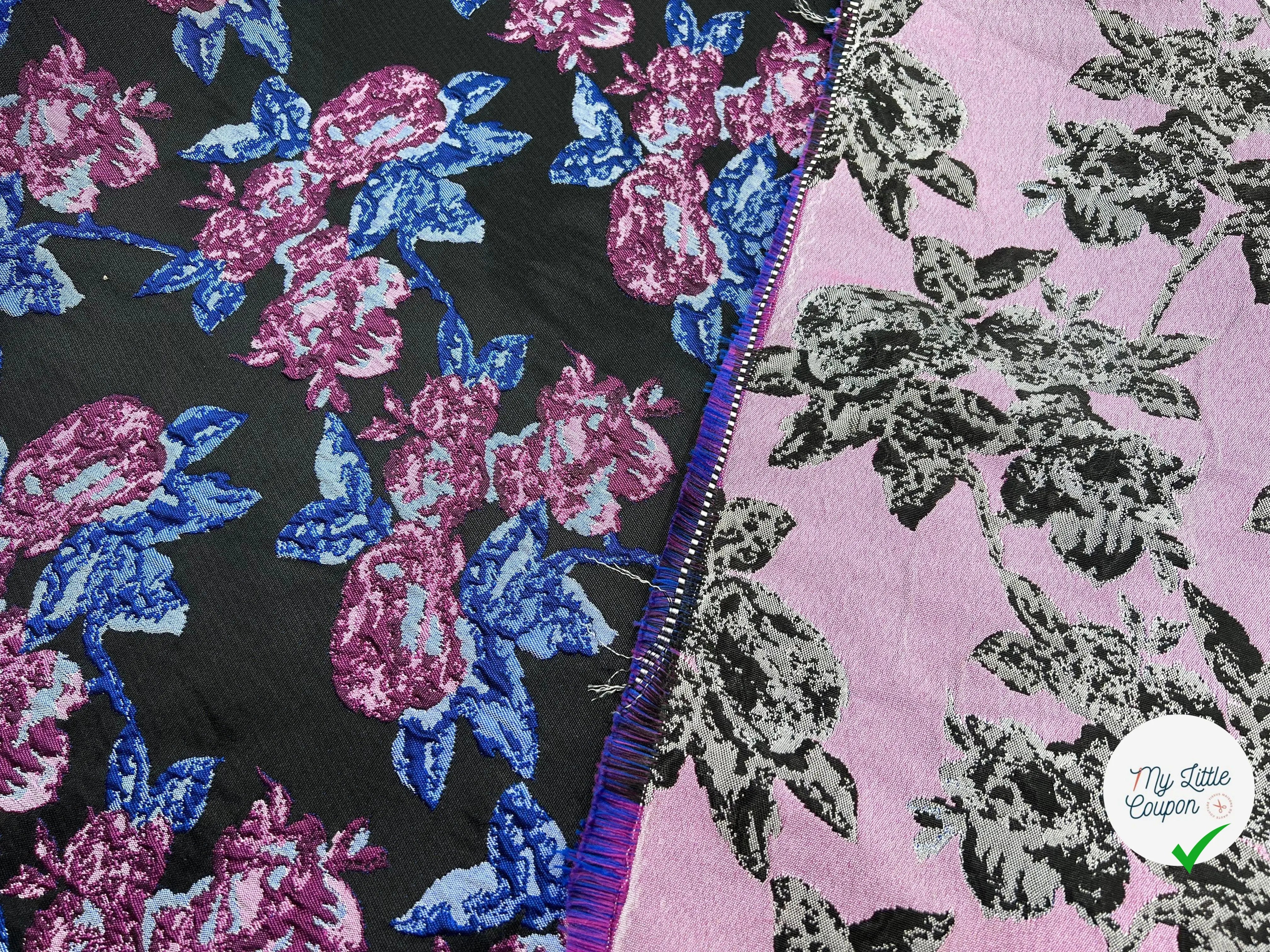 JACQUARD BOUQUET EFFET TAPISSERIE - My Little Coupon - tissu - coudre
