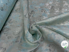 JACQUARD BROCA ARGENTÉ MOTIFS FLORAUX ACQUA - My Little Coupon
