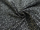 JACQUARD BROCART BLACK & SILVER 44% VISCOSE - My Little Coupon