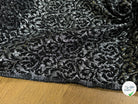 JACQUARD BROCART BLACK & SILVER 44% VISCOSE - My Little Coupon