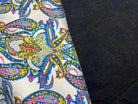 JACQUARD CACHEMIRE CONTRECOLLE JERSEY NOIR - My Little Coupon - tissu - coudre
