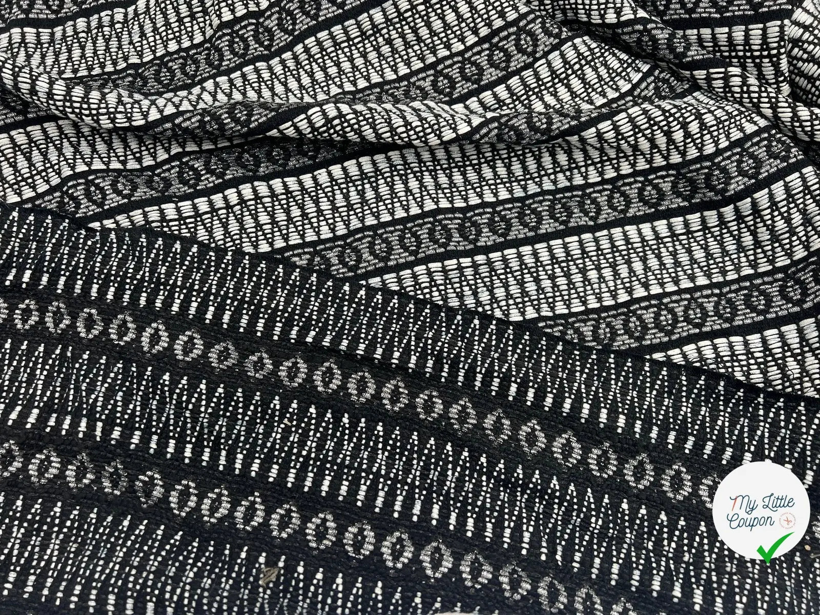 JACQUARD CHENILLE DEFILÉ LOSANGES & REGARDS - My Little Coupon - tissu - coudre