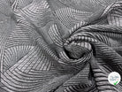 JACQUARD CLOQUÉ MOTIF ABSTRAIT GRIS MARRON ET NOIR - My Little Coupon