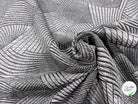 JACQUARD CLOQUÉ MOTIF ABSTRAIT GRIS MARRON ET NOIR - My Little Coupon