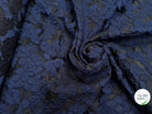 JACQUARD CLOQUÉ NIGHT BLUE MOTIF FLORAL - My Little Coupon