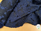 JACQUARD CLOQUÉ NIGHT BLUE MOTIF FLORAL - My Little Coupon
