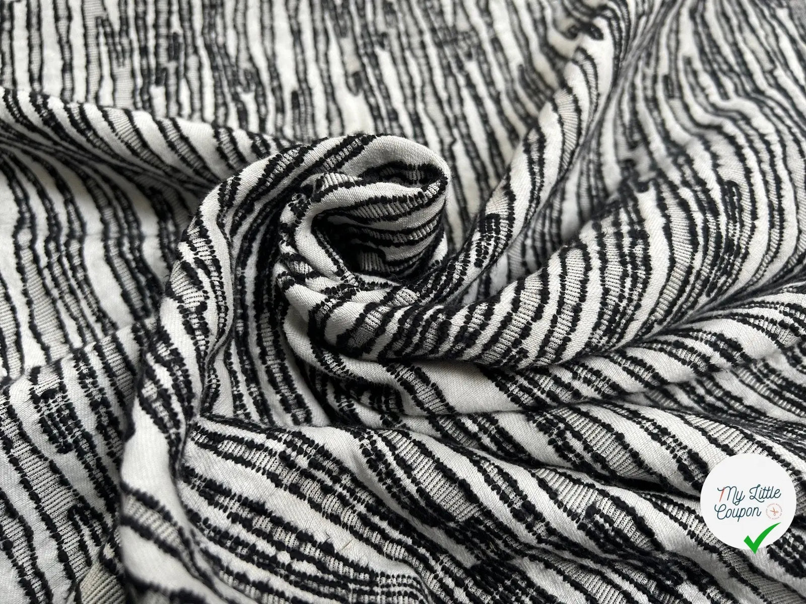 JACQUARD COTON ZÉBRURES COUTURES - My Little Coupon - tissu - coudre