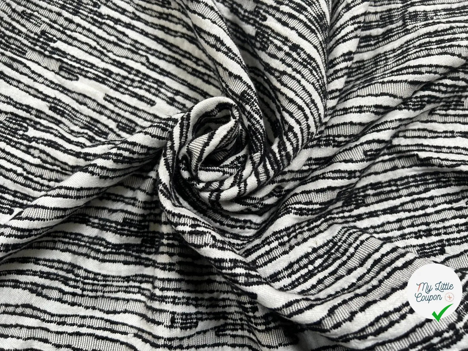 JACQUARD COTON ZÉBRURES COUTURES - My Little Coupon - tissu - coudre