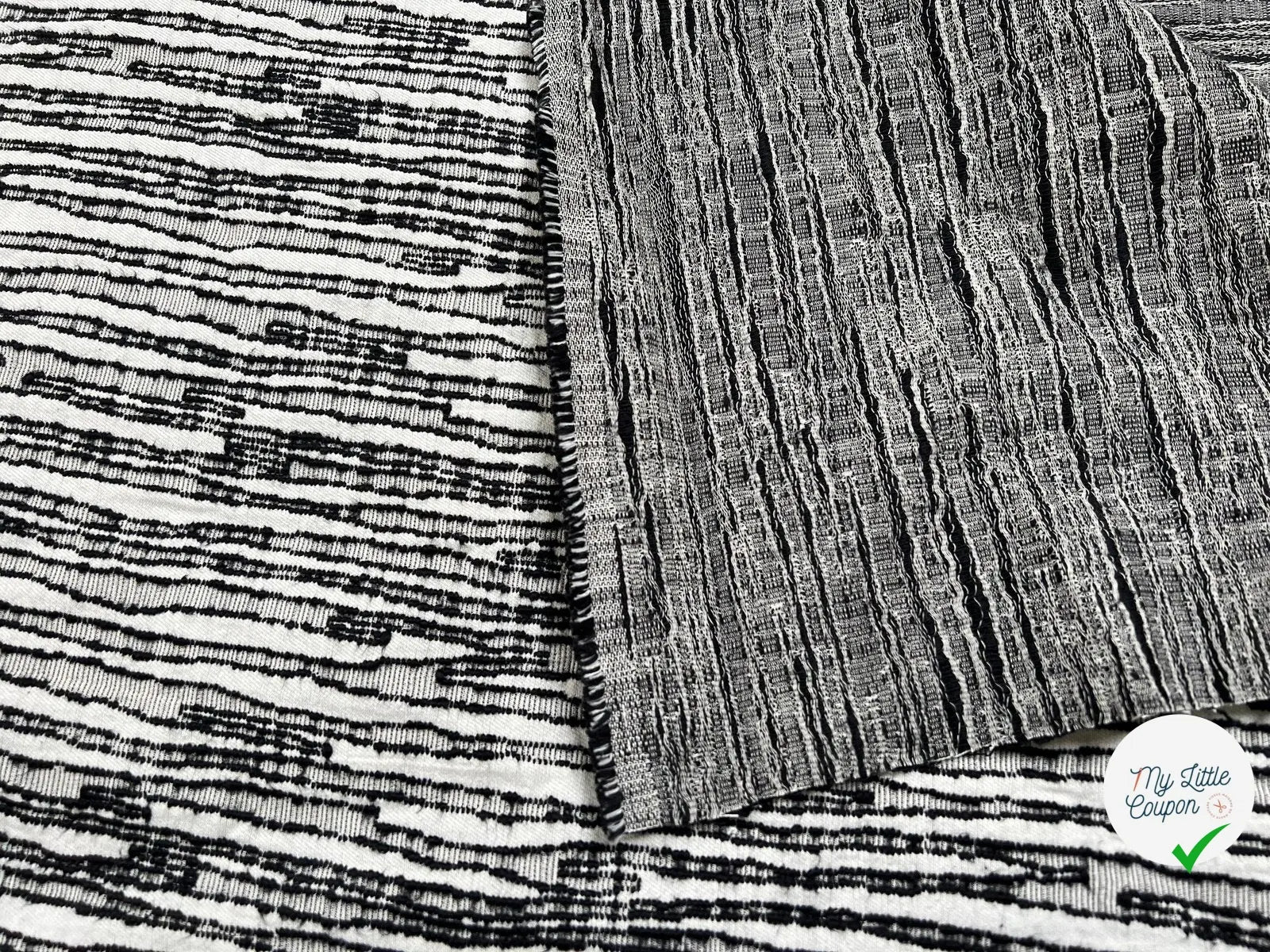 JACQUARD COTON ZÉBRURES COUTURES - My Little Coupon - tissu - coudre