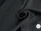 JACQUARD DE LAINE MOTIF GÉOMETRIQUE NOIR - My Little Coupon