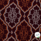 Jacquard ethnique bordeaux - vue à plat