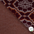 Jacquard ethnique bordeaux - détail du motif tissé