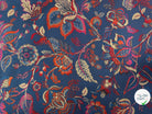 JACQUARD INAYA ALLOVER BLEU TISSE TEINT 140 CM MADE IN FRANCE - My Little Coupon