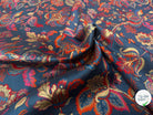 JACQUARD INAYA ALLOVER BLEU TISSE TEINT 140 CM MADE IN FRANCE - My Little Coupon