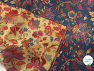 JACQUARD INAYA ALLOVER BLEU TISSE TEINT 140 CM MADE IN FRANCE - My Little Coupon