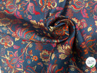 JACQUARD INAYA ALLOVER BLEU TISSE TEINT 140 CM MADE IN FRANCE - My Little Coupon