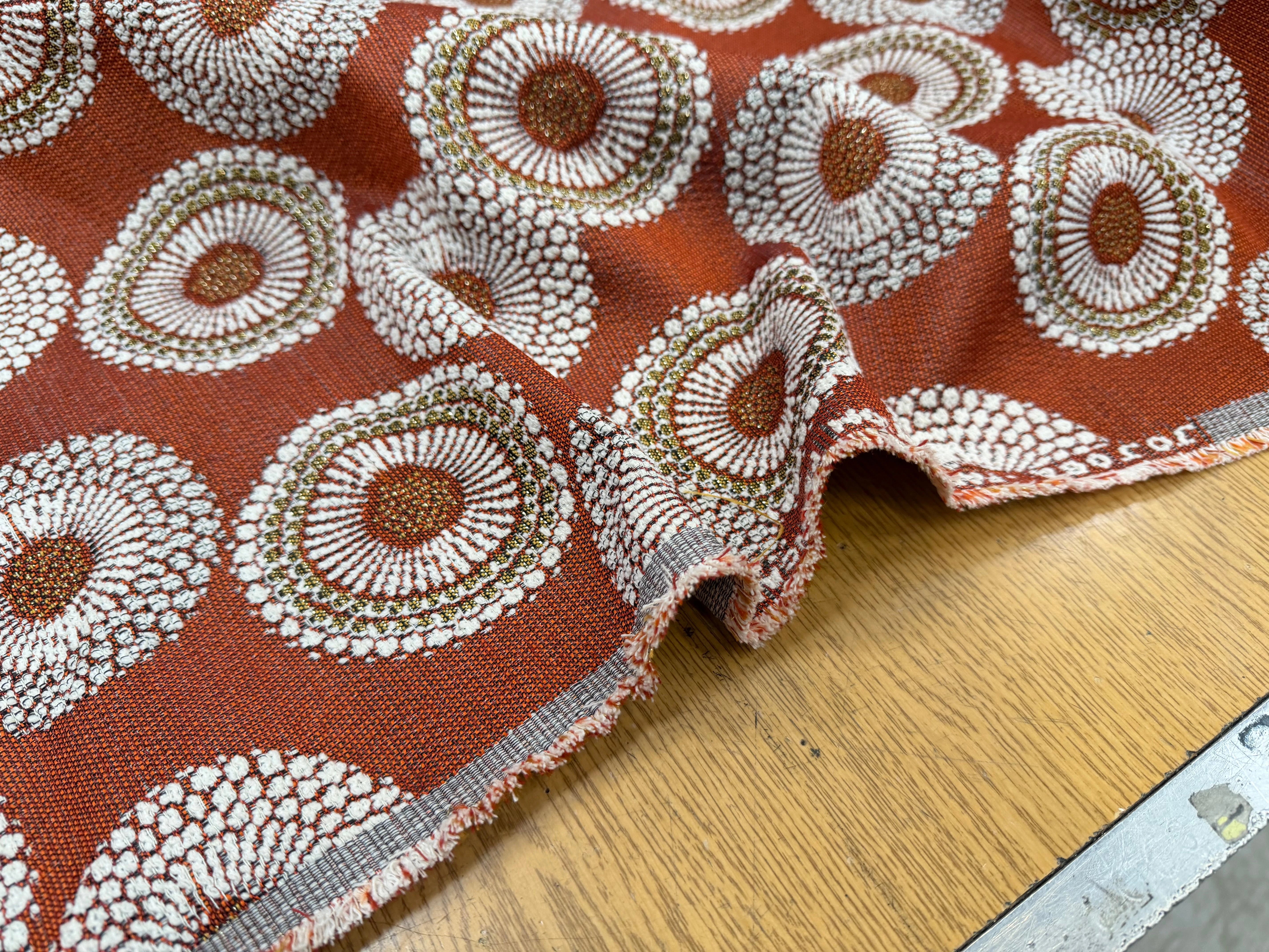 JACQUARD JOJOBA ALLOVER TERRACOTTA 140 CM MADE IN FRANCE 🇫🇷 - My Little Coupon