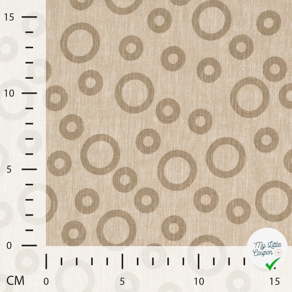 JACQUARD LIN COTON CERCLES SABLE — 55% LIN 45% COTON - My Little Coupon