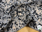 JACQUARD MÉTALLISÉ MOTIF CAMOUFLAGE ARMY NOIR ET OR - My Little Coupon