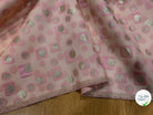 JACQUARD MÉTALLISÉ MOTIFS CIRCULAIRES ET GÉOMÉTRIQUES OR ROSE - My Little Coupon