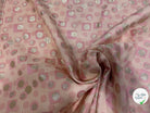 JACQUARD MÉTALLISÉ MOTIFS CIRCULAIRES ET GÉOMÉTRIQUES OR ROSE - My Little Coupon