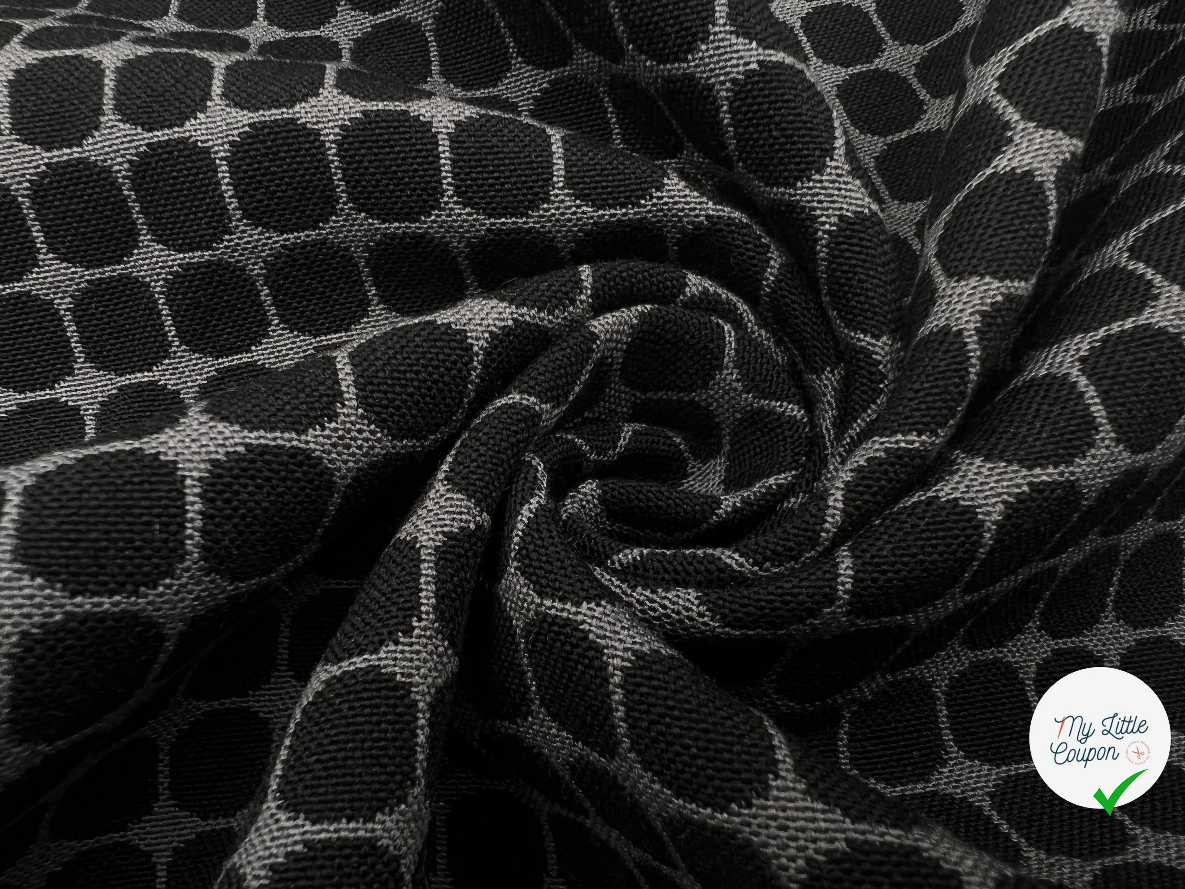 TOILE JACQUARD MINI LUCARNES RÉVERSIBLE - My Little Coupon - tissu - coudre
