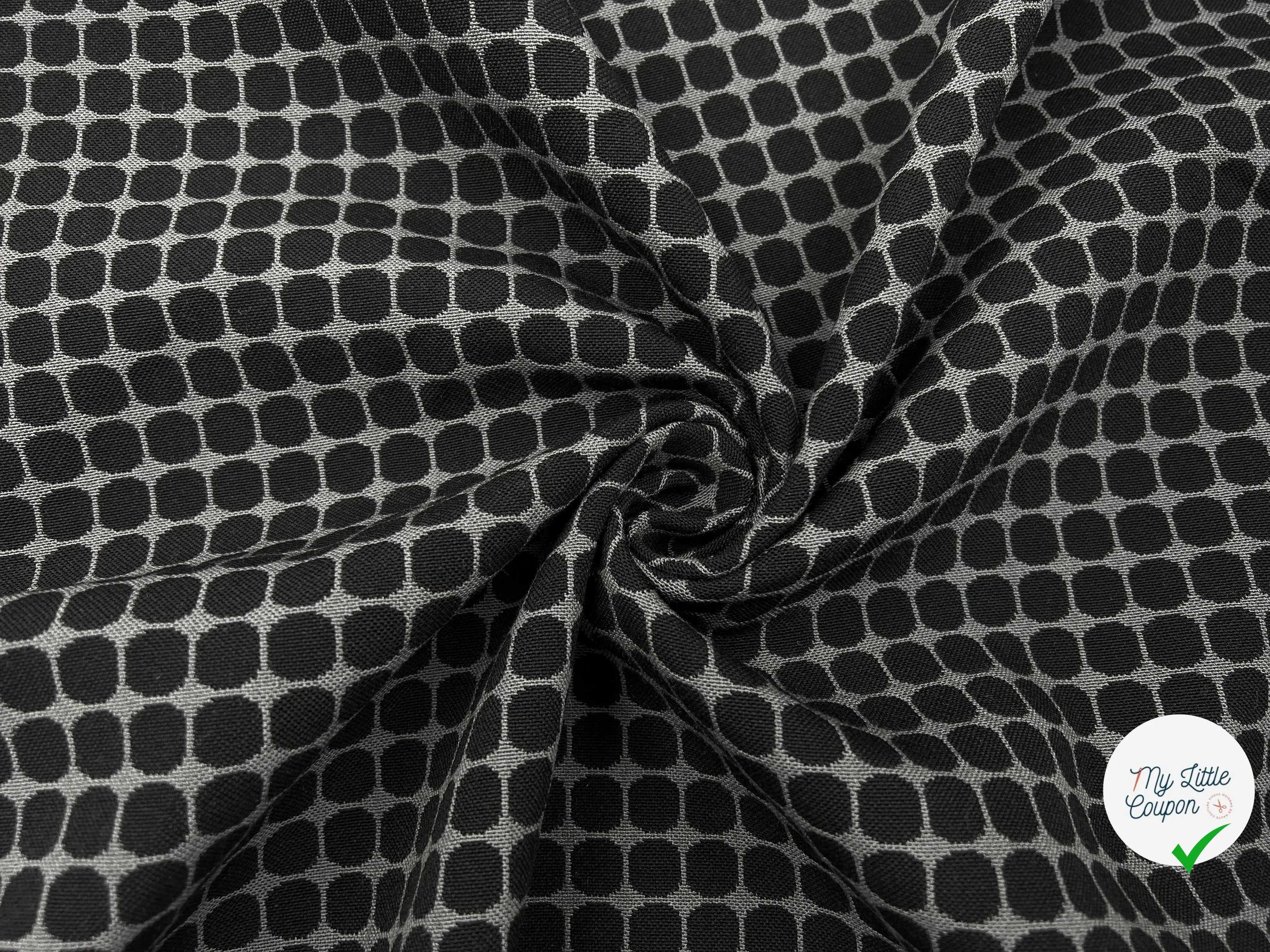 TOILE JACQUARD MINI LUCARNES RÉVERSIBLE - My Little Coupon - tissu - coudre