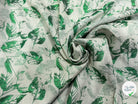 JACQUARD MOTIF FEUILLAGE VERT FOND ÉCRU - My Little Coupon
