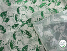JACQUARD MOTIF FEUILLAGE VERT FOND ÉCRU - My Little Coupon