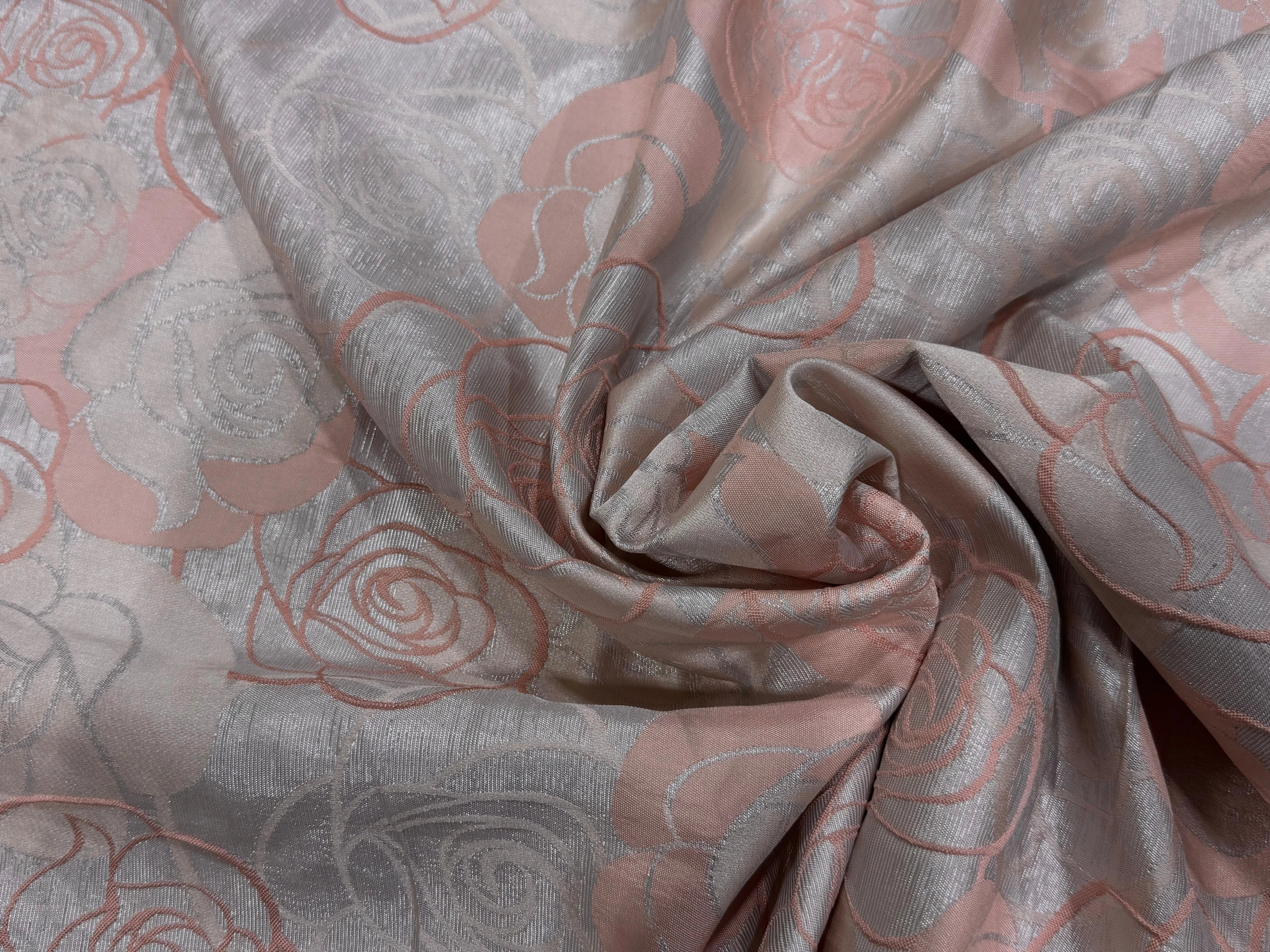 JACQUARD MOTIFS FLORAUX ROSE - My Little Coupon