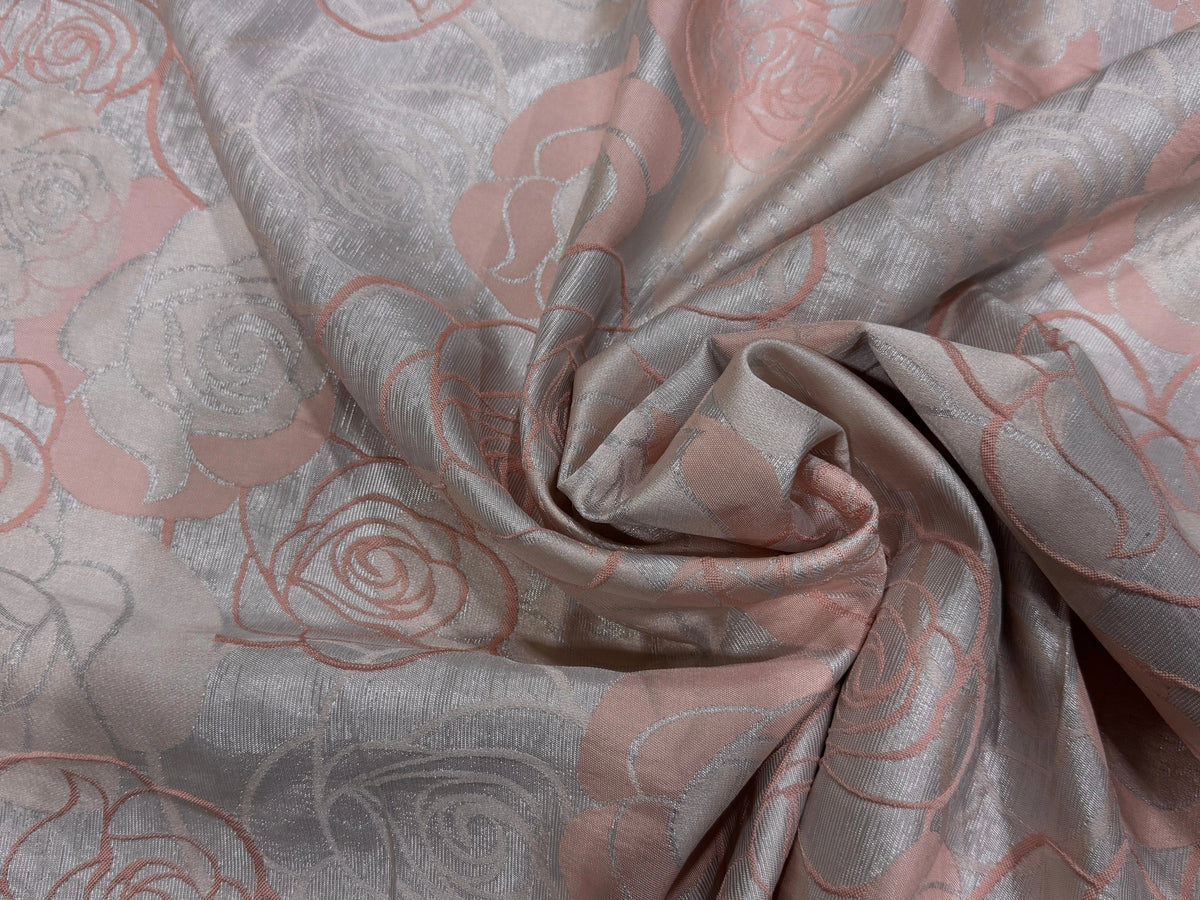 JACQUARD MOTIFS FLORAUX ROSE - My Little Coupon
