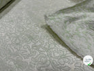 JACQUARD MOTIFS FLORAUX VERTS FOND ÉCRU - My Little Coupon