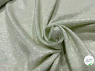 JACQUARD MOTIFS FLORAUX VERTS FOND ÉCRU - My Little Coupon