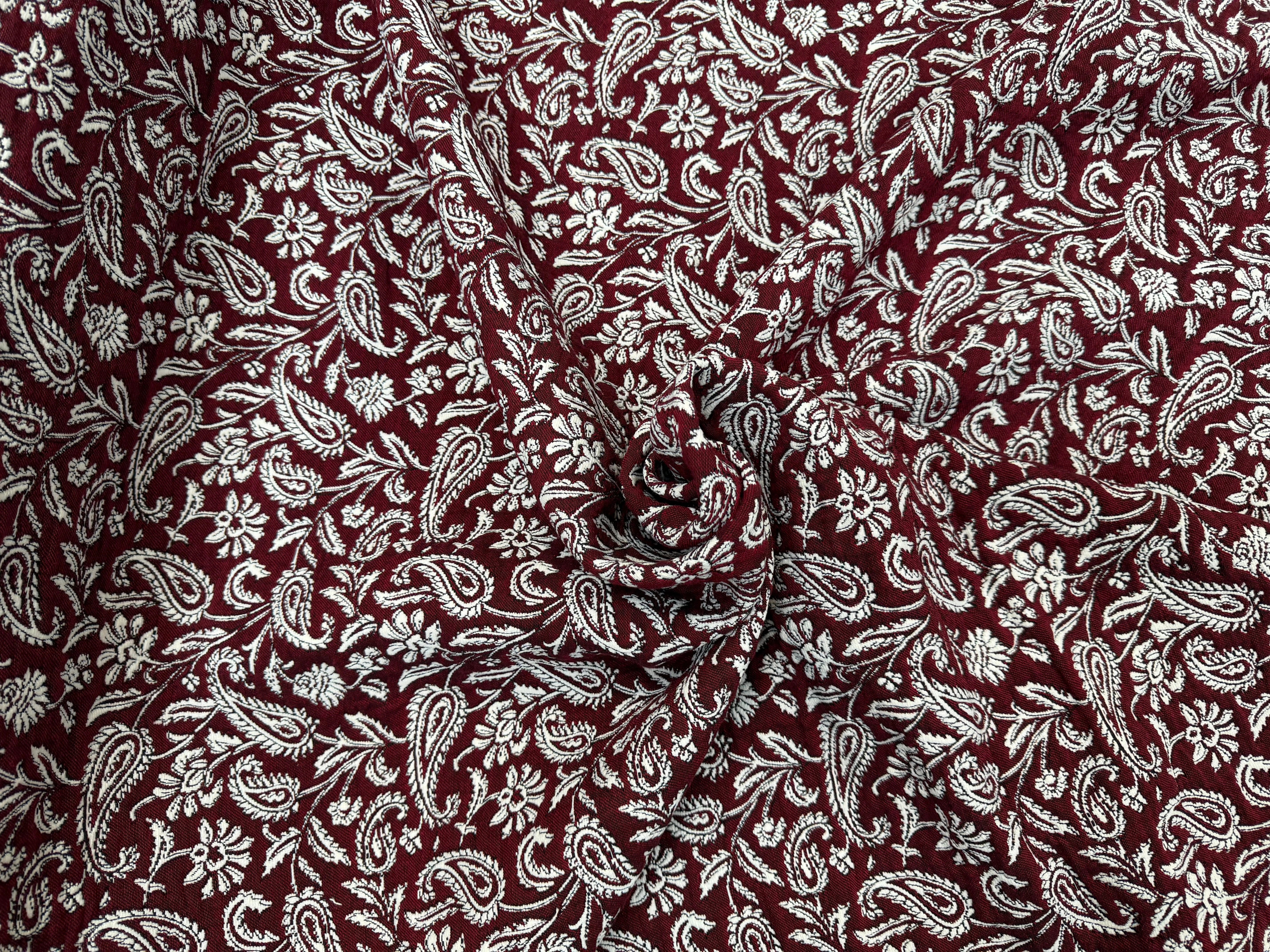 JACQUARD MUMBAI ALLOVER BORDEAUX 140 CM - My Little Coupon