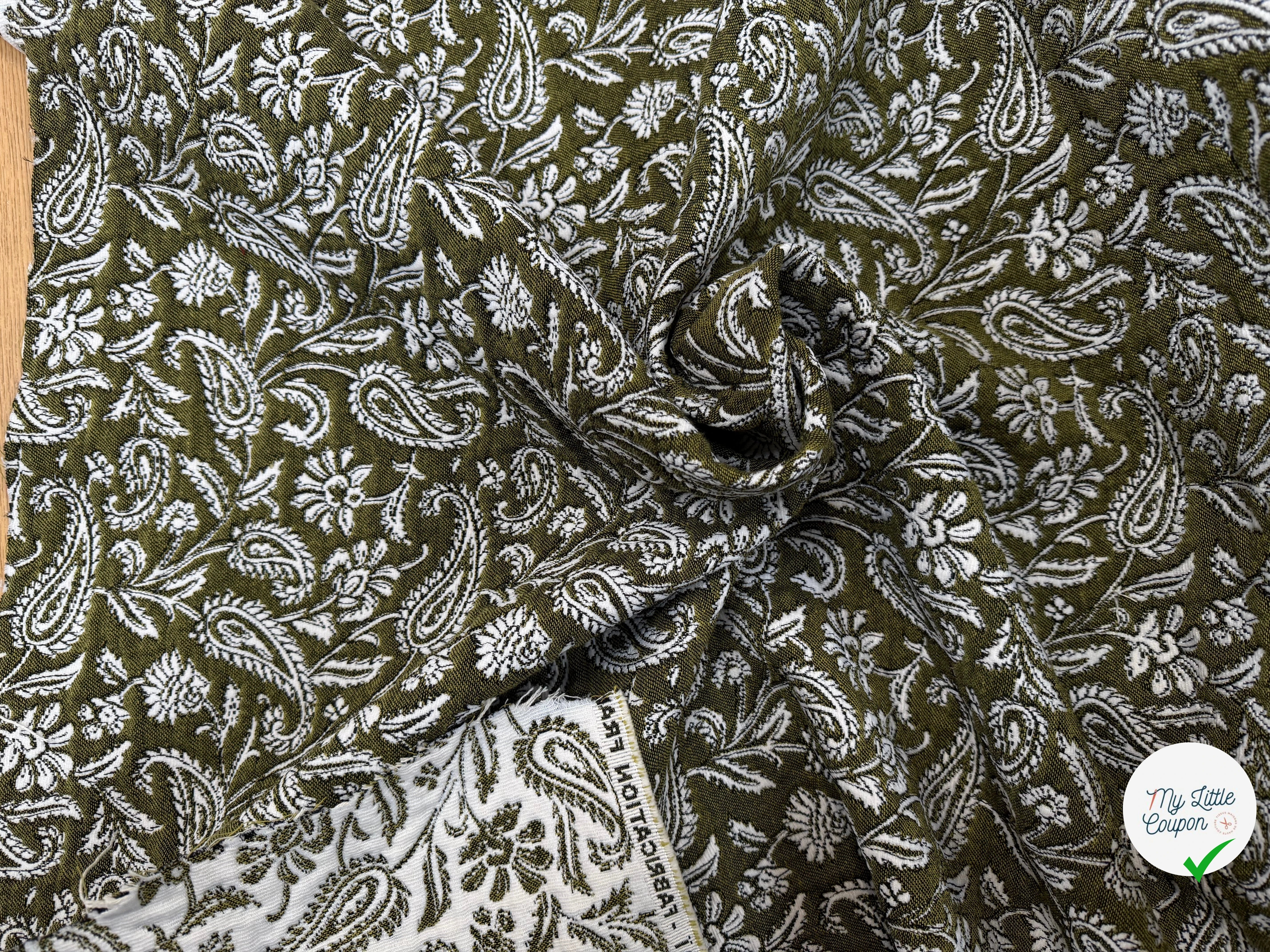 JACQUARD MUMBAI ALLOVER KAKI 140 CM - My Little Coupon