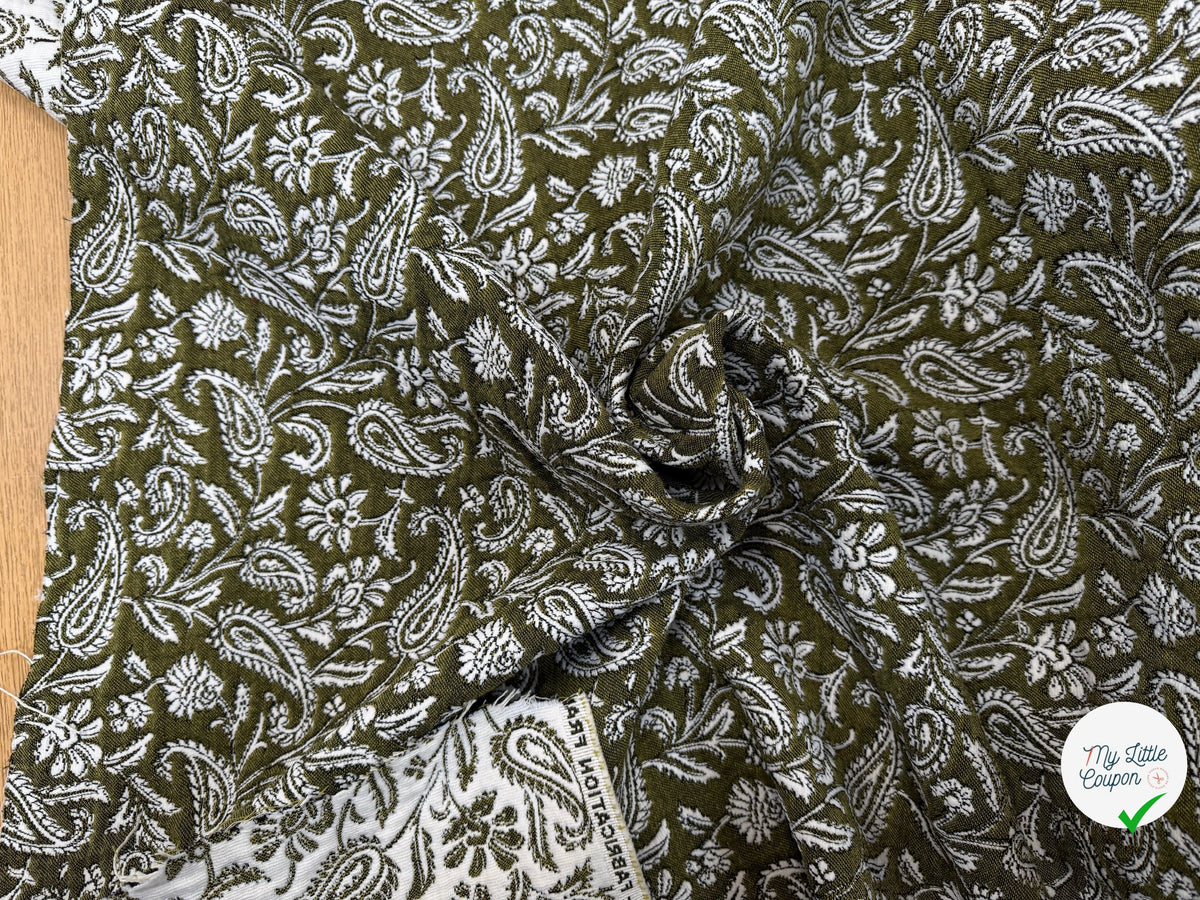 JACQUARD MUMBAI ALLOVER KAKI 140 CM - My Little Coupon