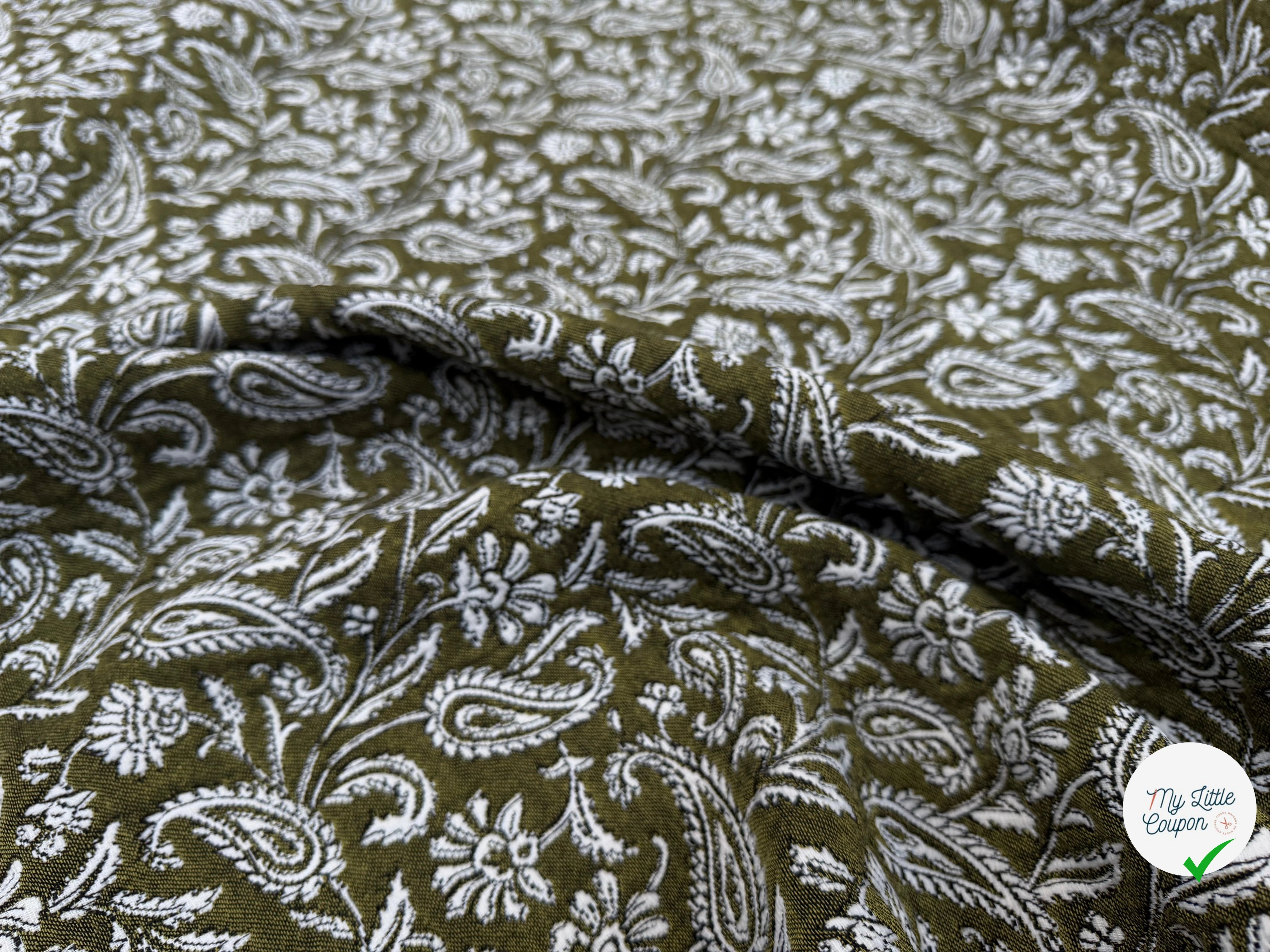 JACQUARD MUMBAI ALLOVER KAKI 140 CM - My Little Coupon