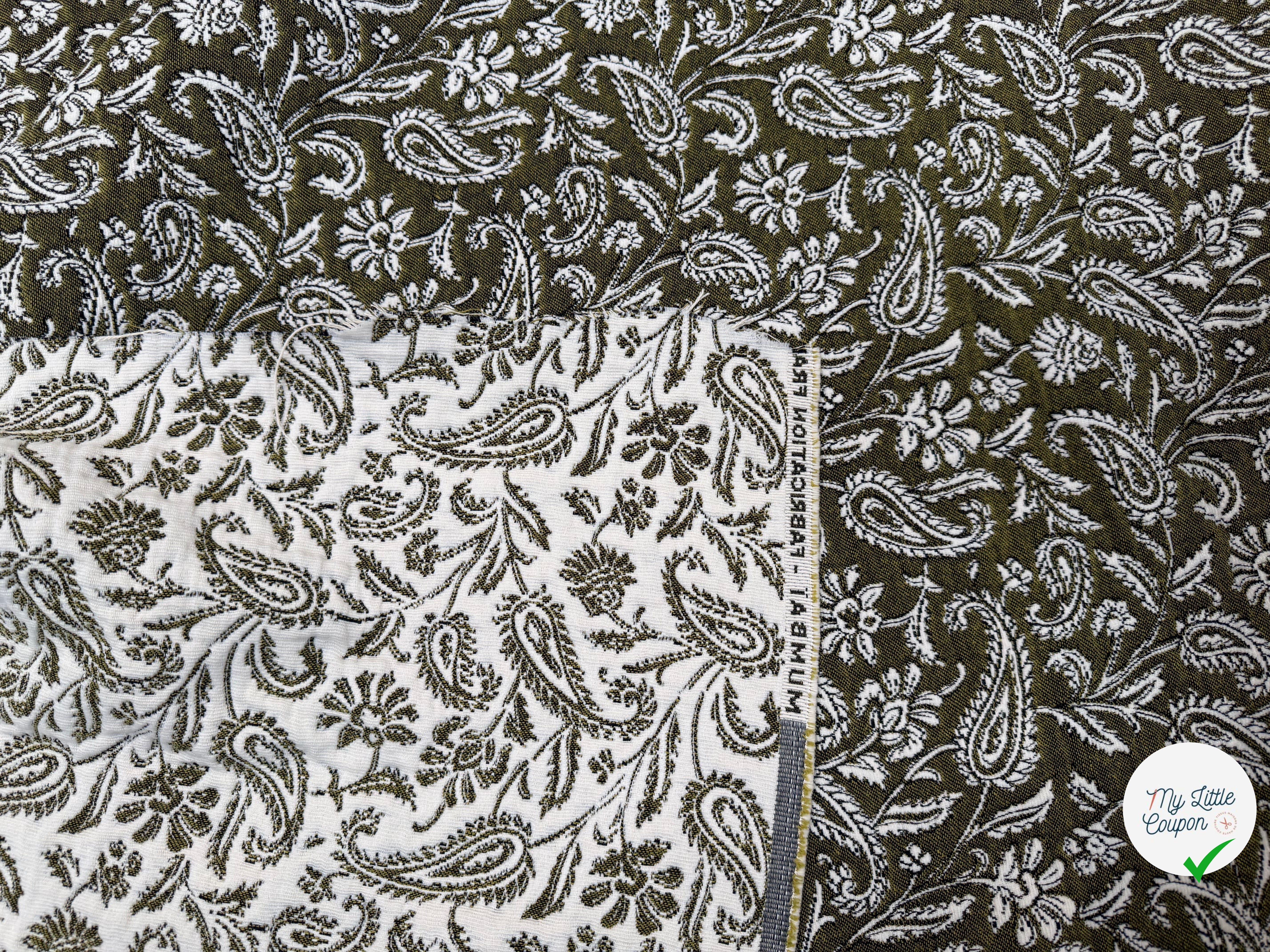 JACQUARD MUMBAI ALLOVER KAKI 140 CM - My Little Coupon