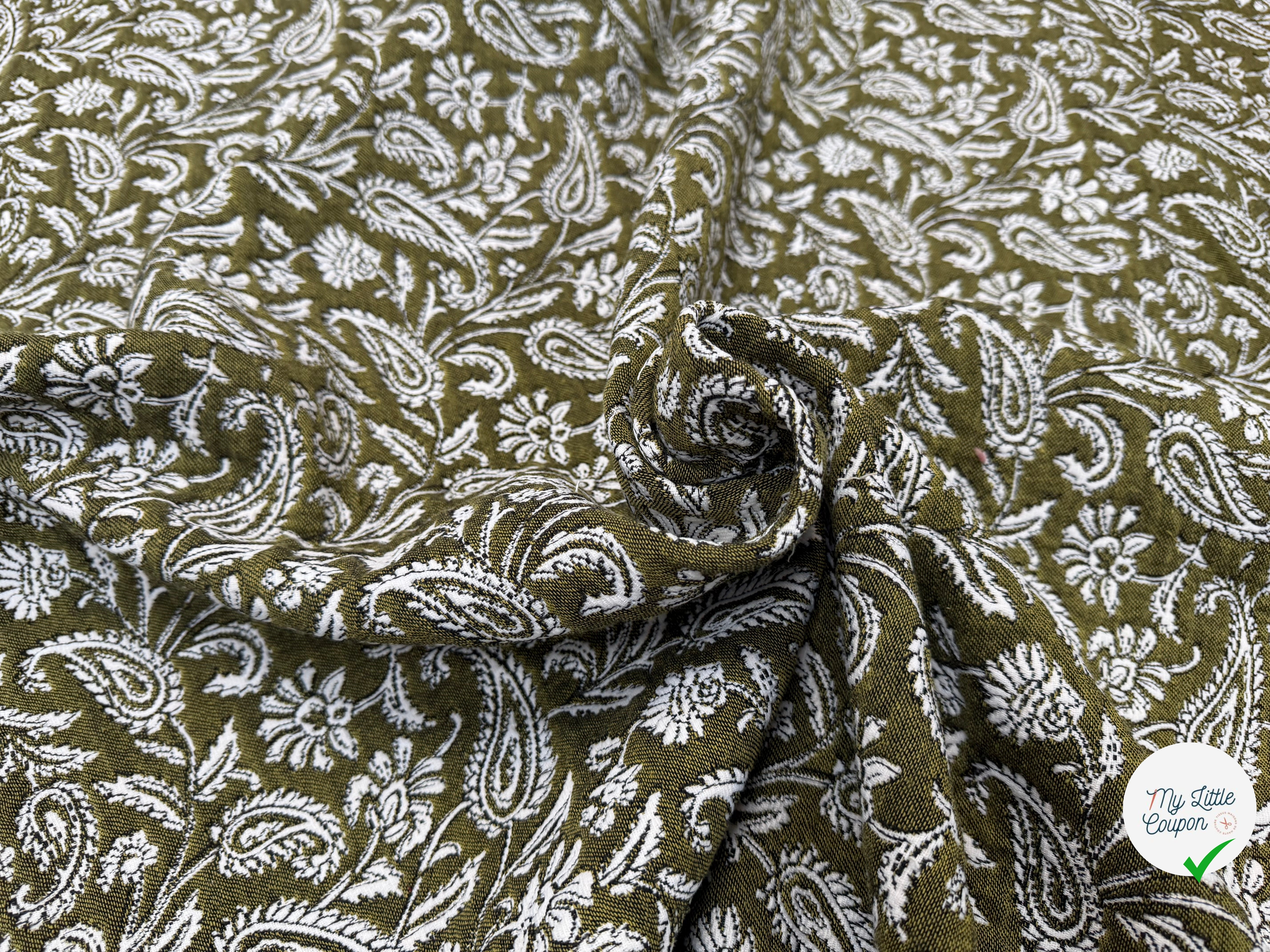 JACQUARD MUMBAI ALLOVER KAKI 140 CM - My Little Coupon